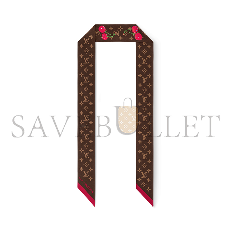 LOUIS VUITTON SCARF MURAKAMI LV X TM MONOGRAM CERISE BANDEAU M96085
