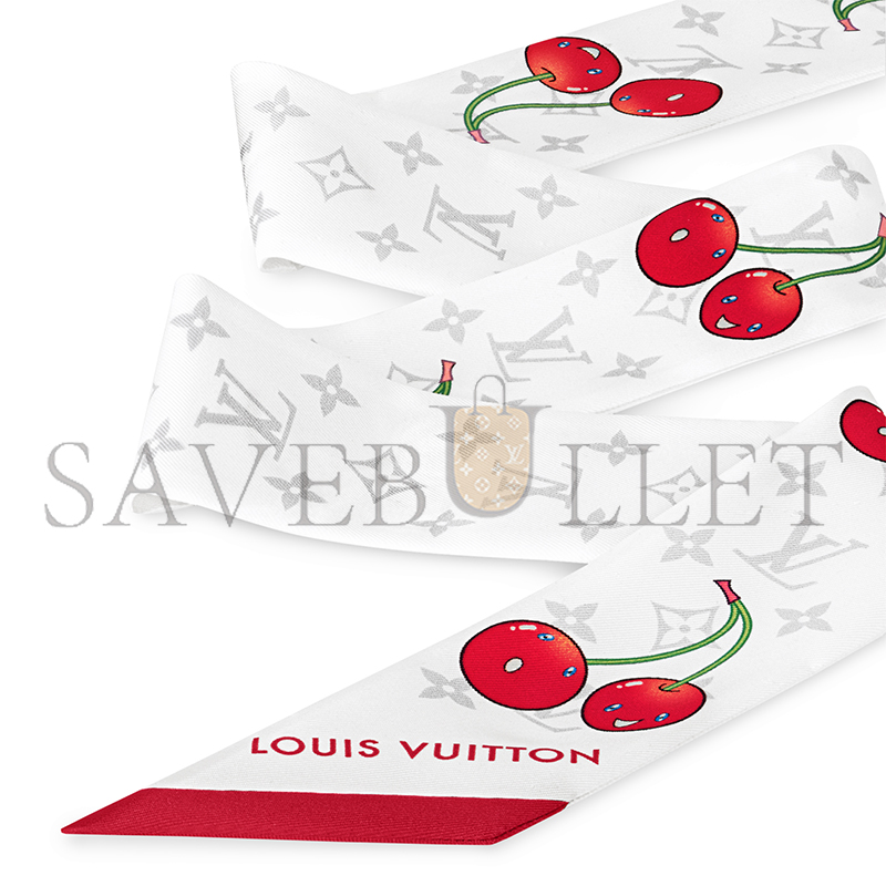 LOUIS VUITTON SCARF MURAKAMI LV X TM MONOGRAM CERISE BANDEAU M94968