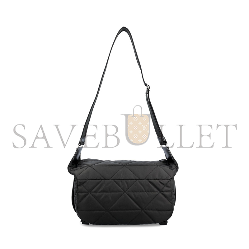 PRADA TRIANGLE LOGO PLAQUE PUFFER CROSSBODY BAG 2VH994 (27*15.5*14cm)
