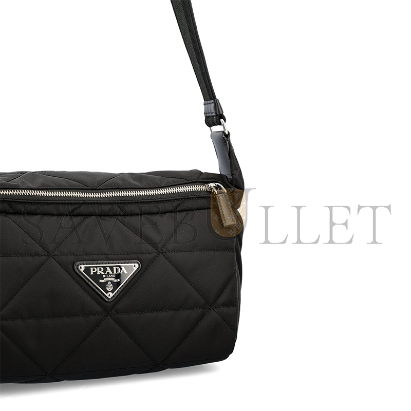 PRADA TRIANGLE LOGO PLAQUE PUFFER CROSSBODY BAG 2VH994 (27*15.5*14cm)