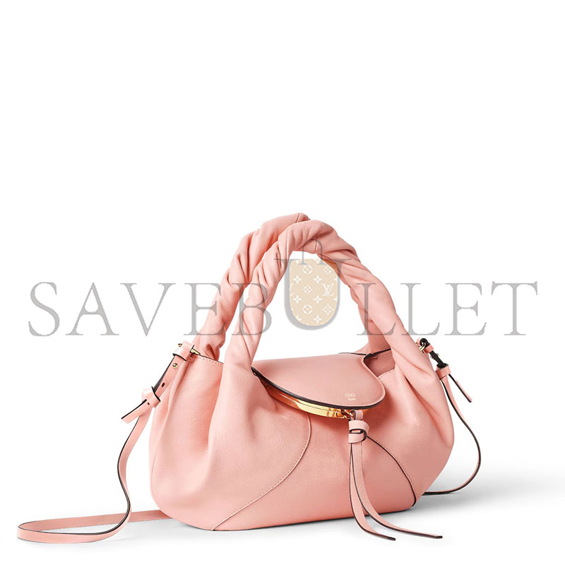 FENDI SPY SMALL PINK LEATHER BAG 8BR838AYCTF13VM (32*18*12cm)