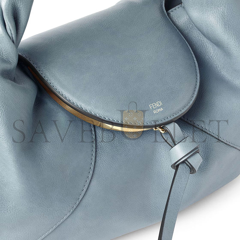 FENDI SPY SMALL MERCURY BLUE LEATHER BAG 8BR838AYCTF1UJC (32*18*12cm)