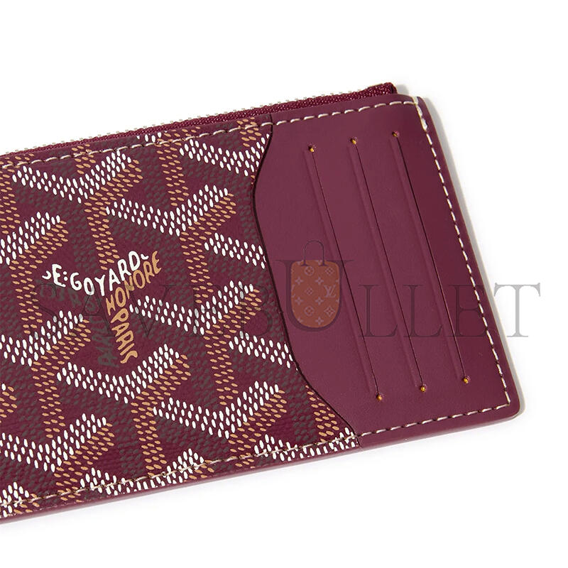 GOYARD BOURBON ZIPPED CARD HOLDER BOURBOPMLTY33CL33P (12.5*8.4*1cm)
