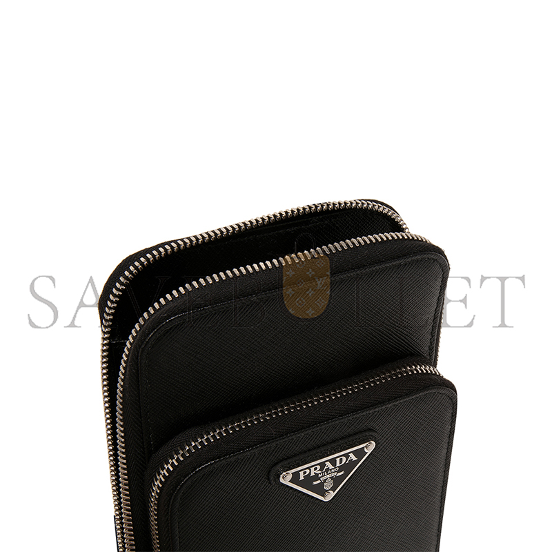 PRADA SAFFIANO LEATHER SMARTPHONE CASE 2ZH126 (18*11.5*4cm)