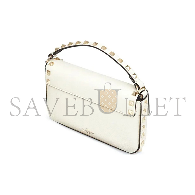 VALENTINO GARAVANI SMALL ROCKSTUD LEATHER TOP HANDLE BAG VW0P0W07VSHI16 (19*13.5*3cm)