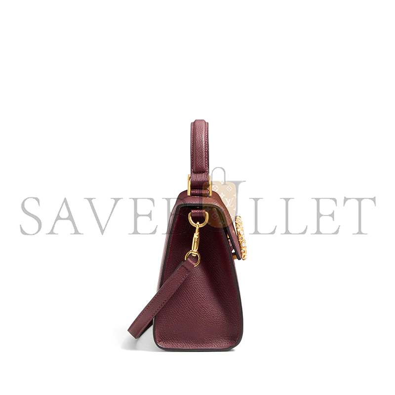 VALENTINO GARAVANI VSLING SMALL HANDBAG IN GRAINY CALFSKIN WITH JEWEL LOGO 7W2B0F53XPW_DYE (22*17*9cm)