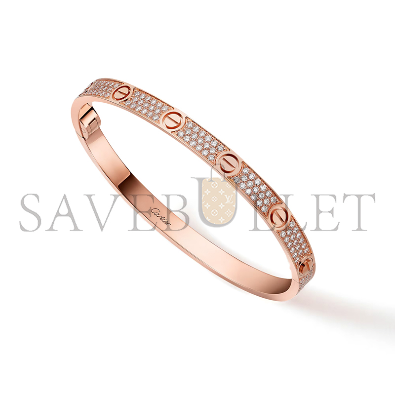 CARTIER LOVE BRACELET, MEDIUM MODEL, PAVED N6736017