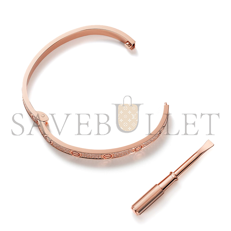 CARTIER LOVE BRACELET, MEDIUM MODEL, PAVED N6736017