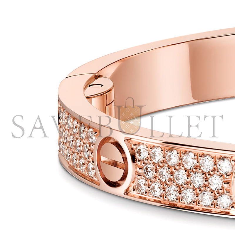 CARTIER LOVE BRACELET, MEDIUM MODEL, PAVED N6736017