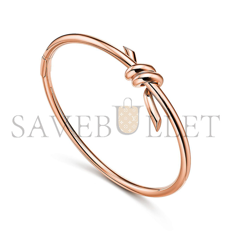 TIFFANY WIRE BANGLE IN ROSE GOLD 70415089