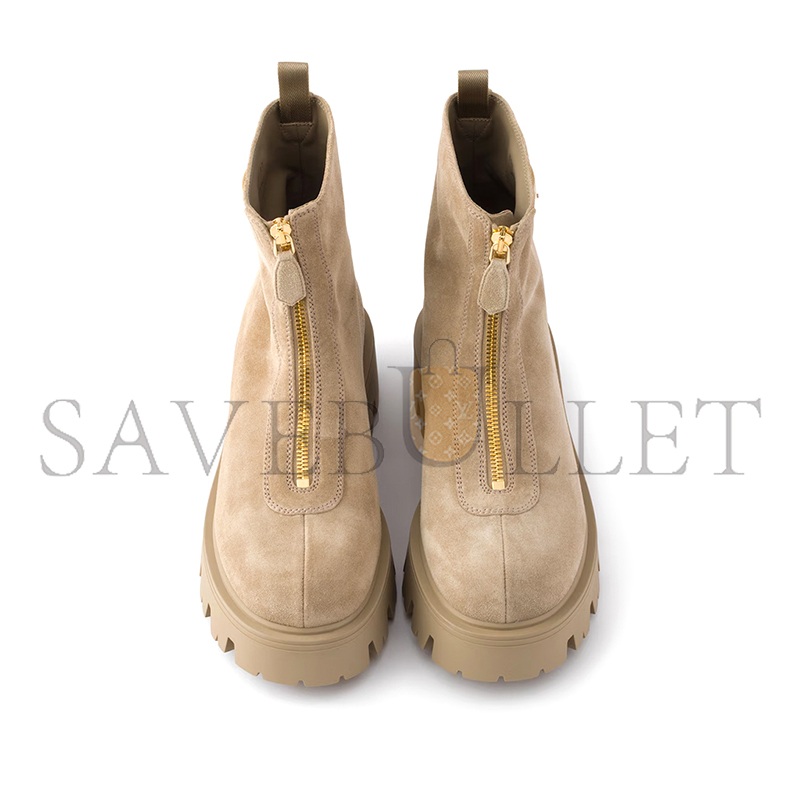 PRADA SUEDE BOOTIES WITH ZIP 1T328O
