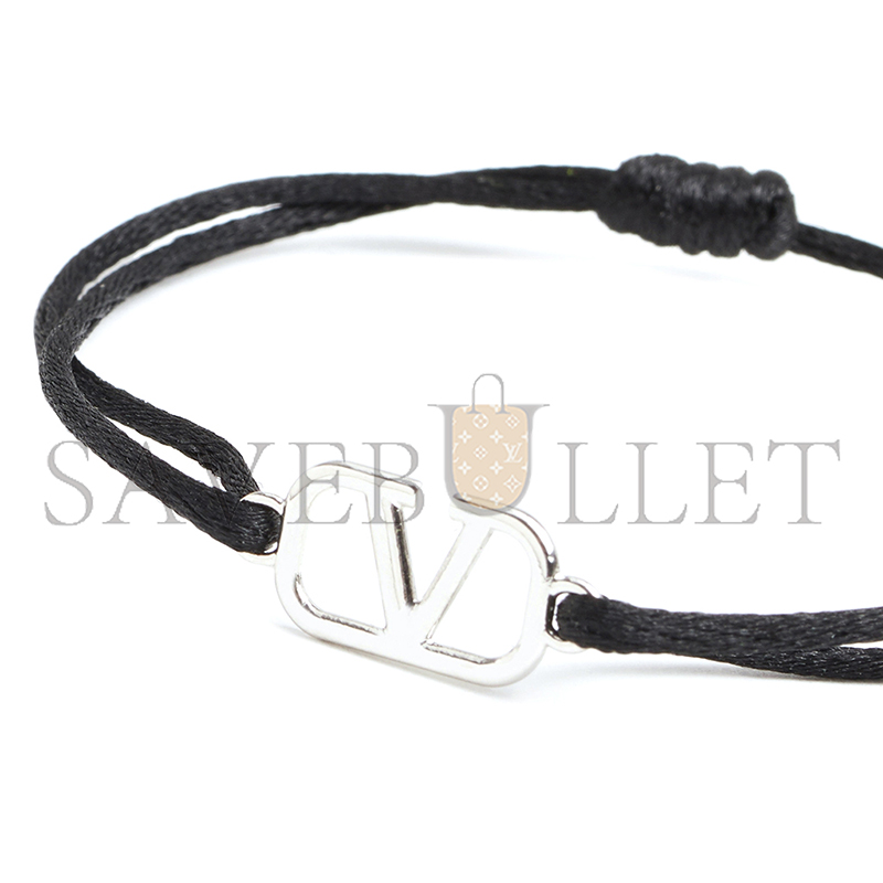 VALENTINO VLOGO SIGNATURE COTTON BRACELET YJ0M96DTK0NO