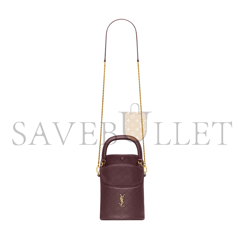YSL GABY BUCKET BAG IN LAMBSKIN 7639611EL076195 (19*17*15cm)