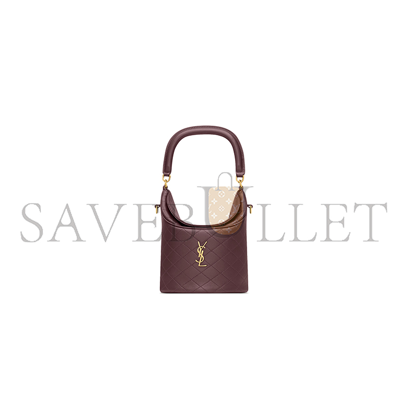 YSL GABY BUCKET BAG IN LAMBSKIN 7639611EL076195 (19*17*15cm)