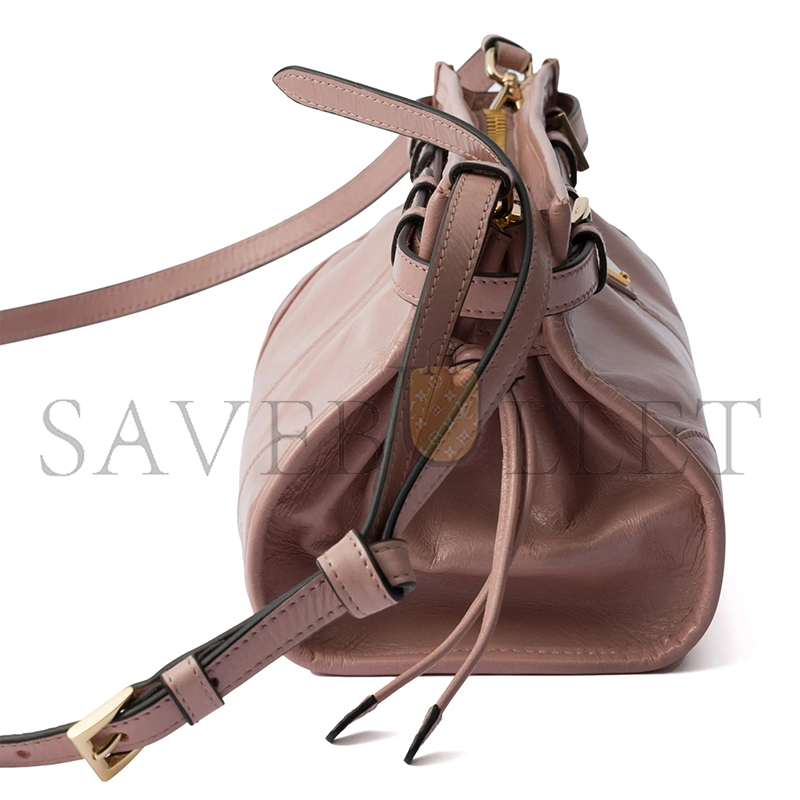 PRADA BONNIE SMALL LEATHER SHOULDER BAG 1BH215  (26*14*12cm)
