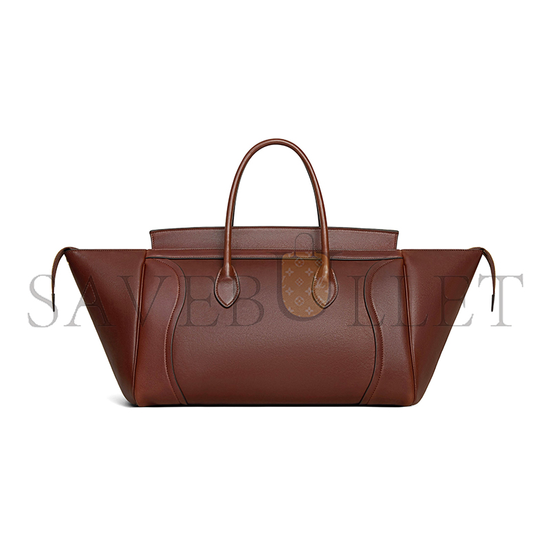 CELINE MEDIUM SMILING NEW LUGGAGE IN SUPPLE SHINY LAMBSKIN 123693GW2.28BK (36*22*16cm)