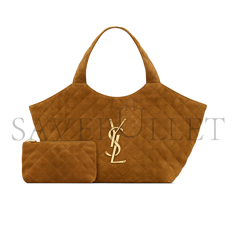 YSL ICARE MEDIUM IN QUILTED SUEDE 858191AAF9P2916 (31*28*15cm)