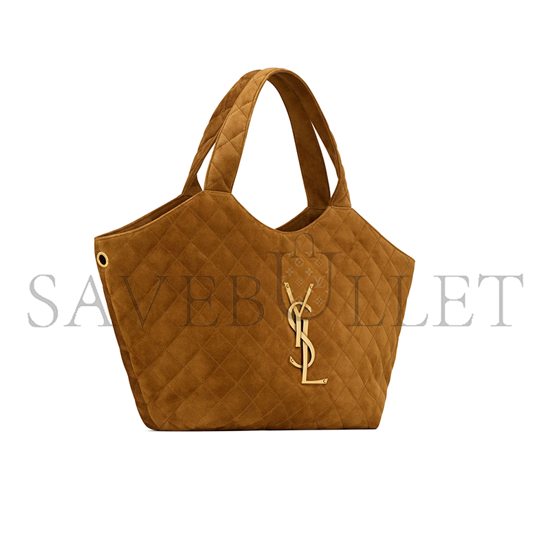 YSL ICARE MEDIUM IN QUILTED SUEDE 858191AAF9P2916 (31*28*15cm)