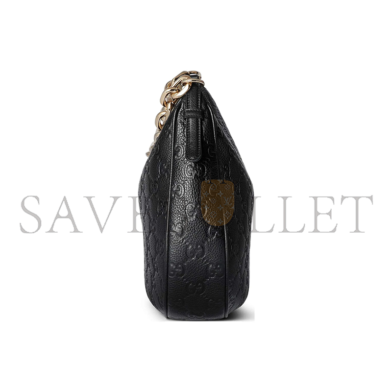 GUCCI GG EMBLEM MEDIUM SHOULDER BAG 820453AAEEM1000 (32*24*7cm)