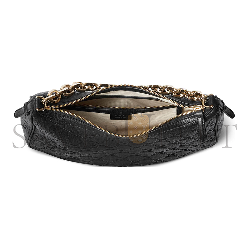 GUCCI GG EMBLEM MEDIUM SHOULDER BAG 820453AAEEM1000 (32*24*7cm)