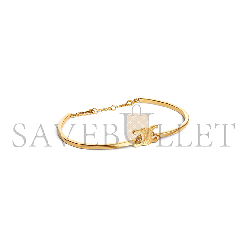 CELINE TRIOMPHE ARTICULATED BRACELET IN BRASS WITH GOLD FINISH 46Z676BRA.35OR