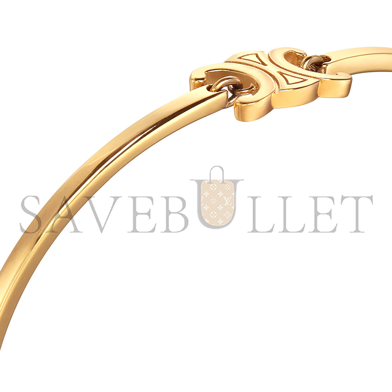 CELINE TRIOMPHE ARTICULATED BRACELET IN BRASS WITH GOLD FINISH 46Z676BRA.35OR