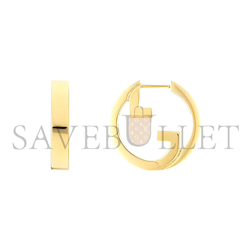 GUCCI BLONDIE SERIES OPENWORK HOOP EARRINGS 25MM 774534