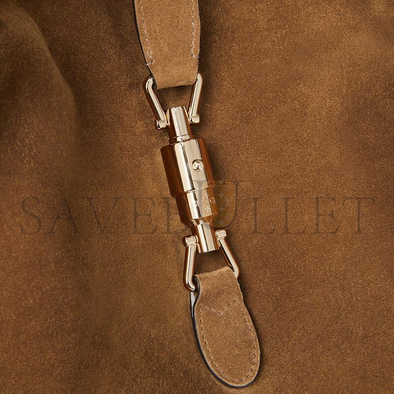 GUCCI JACKIE GIORNO SHOULDER BAG VARIATIONBROWN SUEDE 841542 (44*33*7cm)