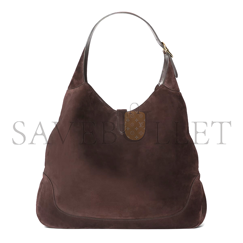 GUCCI JACKIE GIORNO SHOULDER BAG VARIATIONDARK BROWN SUEDE ‎841542 (44*33*7cm)