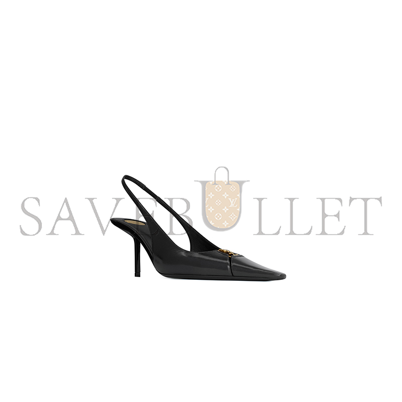 YSL BABYLONE BRETEUIL SLINGBACK PUMPS IN SMOOTH LEATHER 858966AAEHI1000