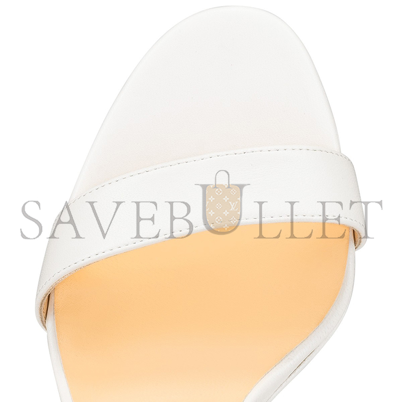 CHRISTIAN LOUBOUTIN LOUBI QUEEN 120 MM SANDALS-NAPPA LEATHER-BIANCO 1191582W222