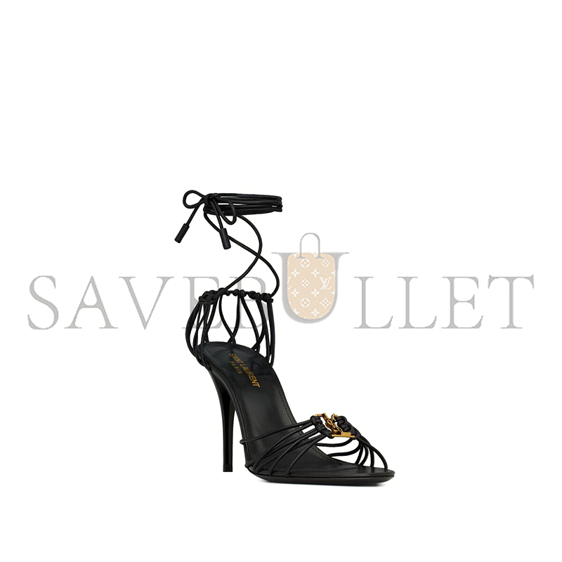 YSL BABYLONE SANDALS IN SMOOTH LEATHER 7857061N8001000