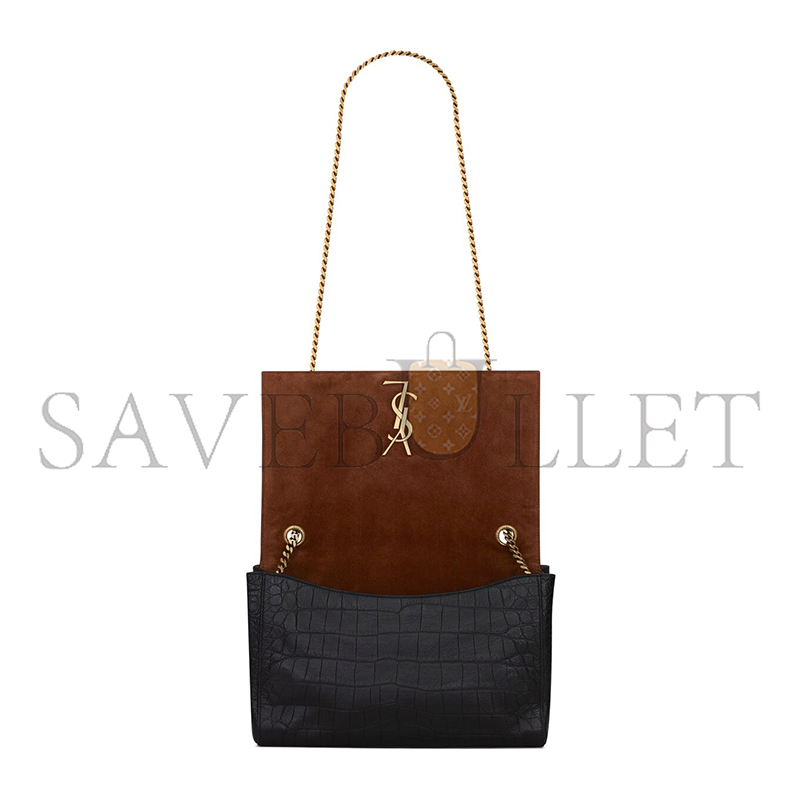 YSL REVERSIBLE KATE MEDIUM IN CROCODILE-EMBOSSED LEATHER 55380424O1W1062 (28.5*20*6cm)
