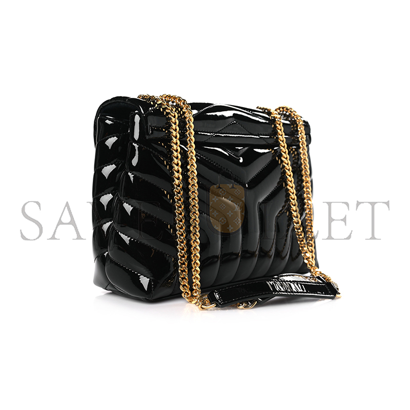 YSL LOULOU SMALL CHAIN BAG IN PATENT LEATHER 4946992IU211000 (23*17*9cm)