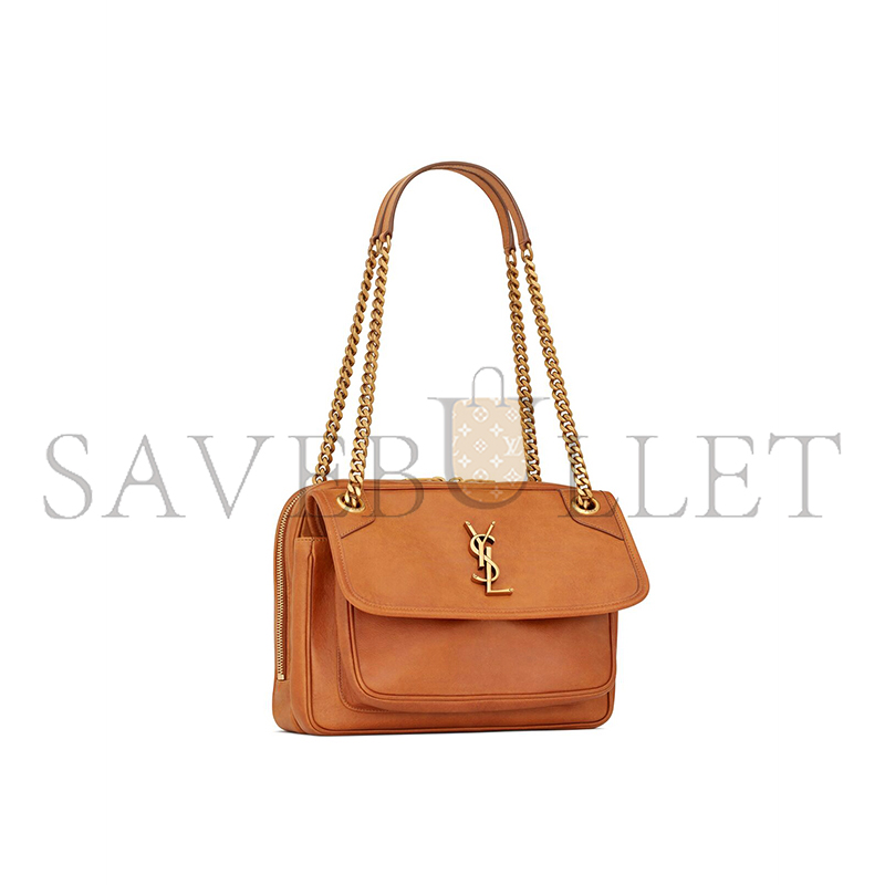 YSL NIKI MEDIUM CALFSKIN CAMERA SHOULDER BAG IN SMOOTH LEATHER 7125200HH0W2544 (26*19*13cm)