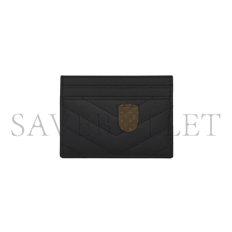 YSL CASSANDRE MATELASSÉ CARD CASE IN GRAIN DE POUDRE LEATHER 423291BOW081000 (10.5*7.5*0.5cm)