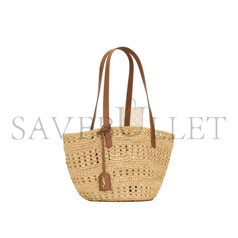 YSL PANIER SMALL BAG IN RAFFIA 761461GAAAC2080 (22*22*20cm)