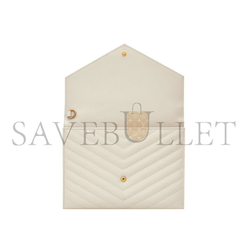 YSL CASSANDRE MATELASSÉ FLAP POUCH IN GRAIN DE POUDRE LEATHER 617662BOW019207 (21*16*3cm)