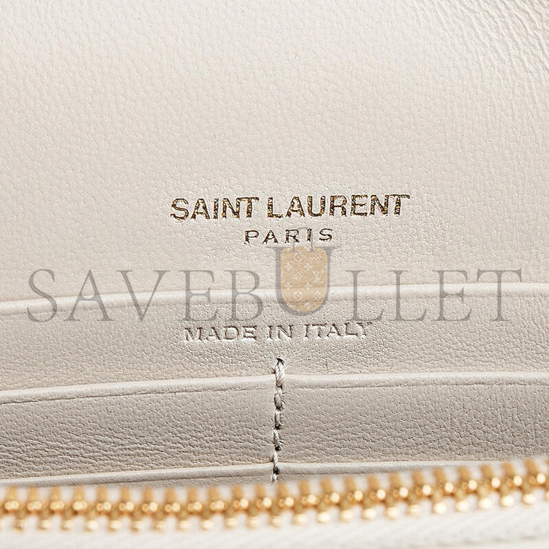 YSL CASSANDRE ENVELOPE CHAIN WALLET IN SMOOTH LEATHER 743050AAB4K9290 (19*12.5*3.5cm)