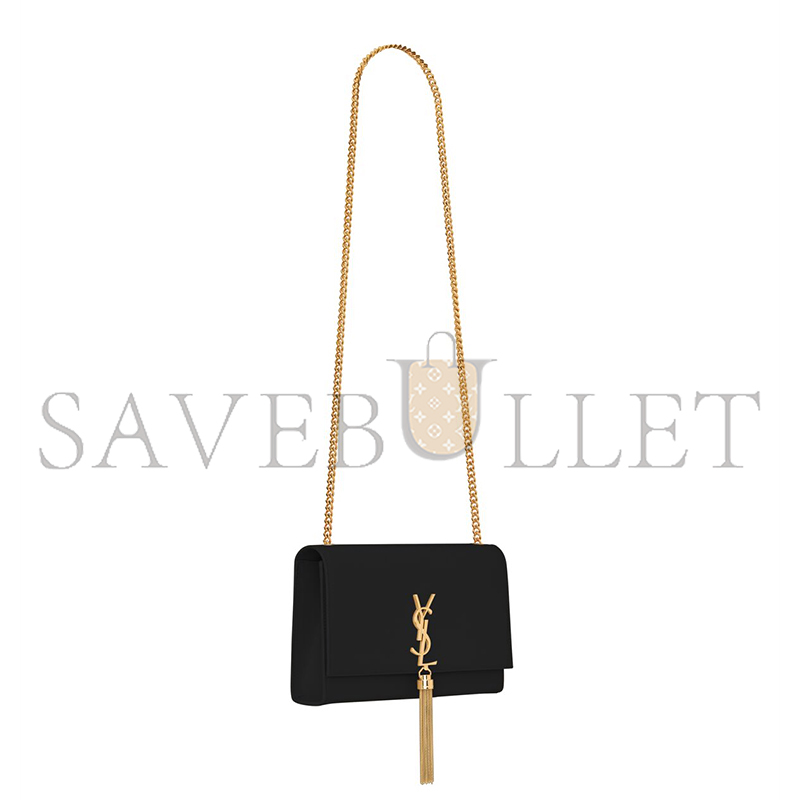 YSL KATE MEDIUM TASSEL IN GRAIN DE POUDRE EMBOSSED LEATHER 354119BOW0J1000 (24*14.5*5.5cm)