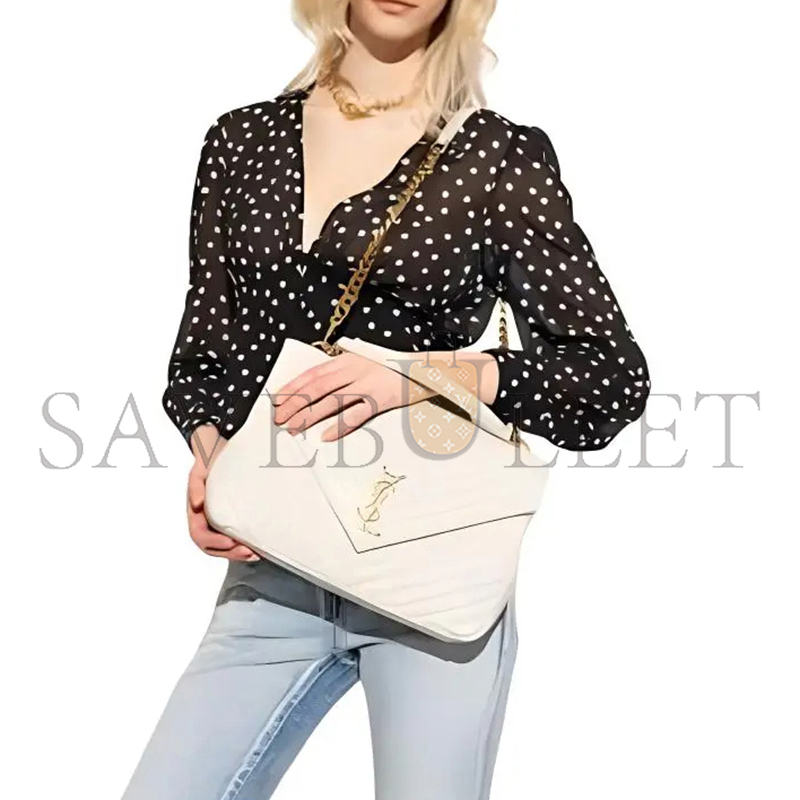 YSL COLLEGE LARGE IN QUILTED LEATHER 600278BRM079207 (32*20*8.5cm)