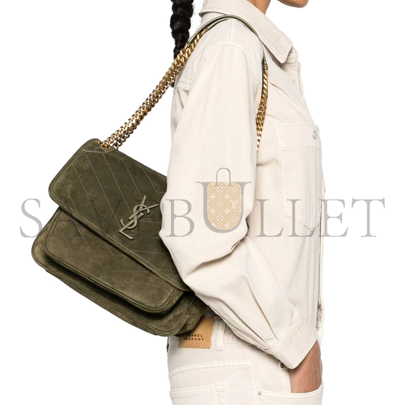 YSL NIKI MEDIUM IN SUEDE 6331581U8273206 (28*20*8.5cm)