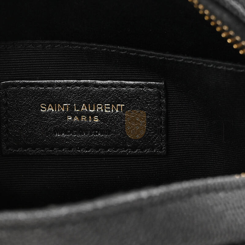 YSL VINYLE IN CHEVRON-QUILTED GRAIN DE POUDRE EMBOSSED LEATHER 6104361GF071000 (17*17*5.5cm)