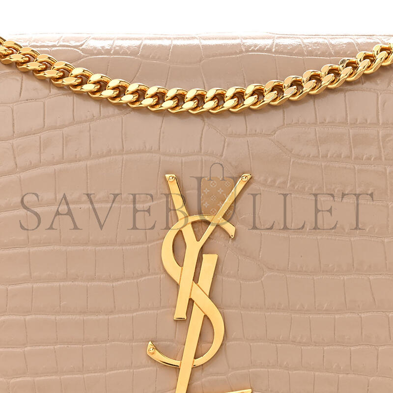 YSL KATE MEDIUM TASSEL IN CROCODILE-EMBOSSED LEATHER 354119DND0J2721 (24*14.5*5.5cm)
