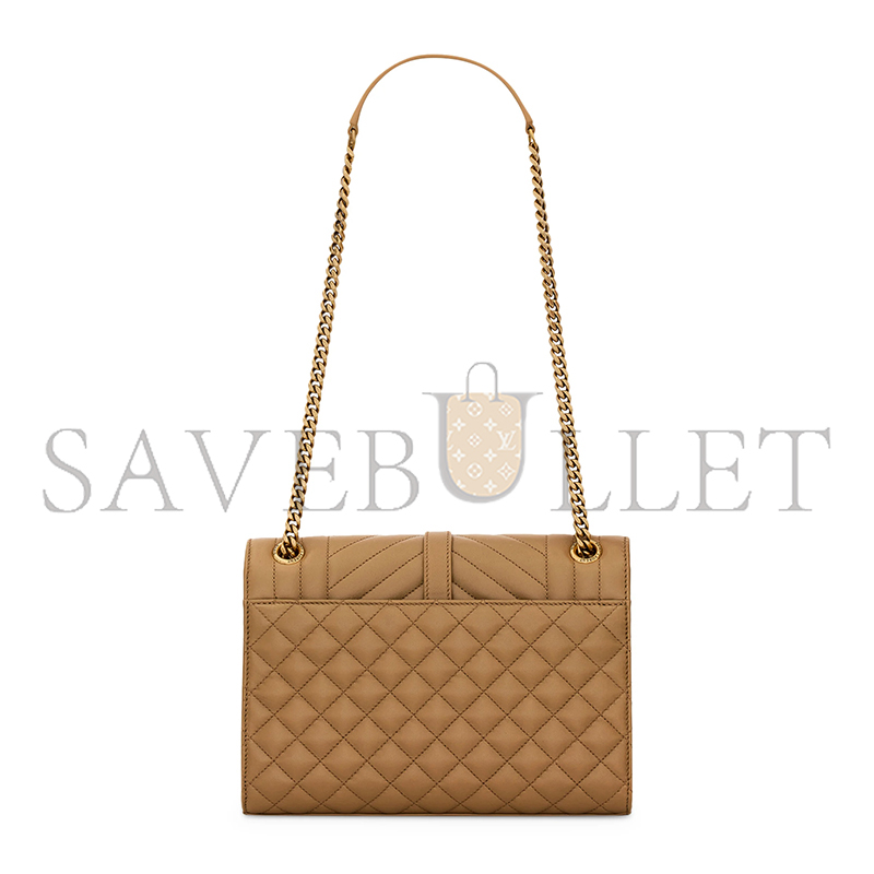 YSL ENVELOPE MEDIUM IN QUILTED GRAIN DE POUDRE EMBOSSED LEATHER 600185BOW973334 (24*17.5*6cm)