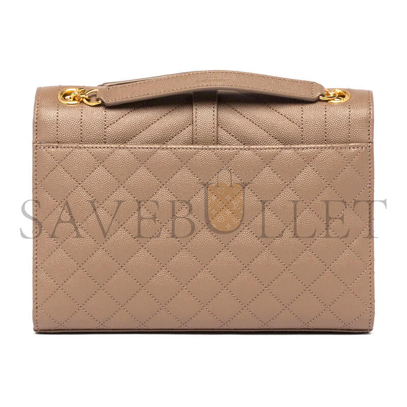 YSL ENVELOPE MEDIUM IN QUILTED GRAIN DE POUDRE EMBOSSED LEATHER 600185BOW912346 (24*17.5*6cm)