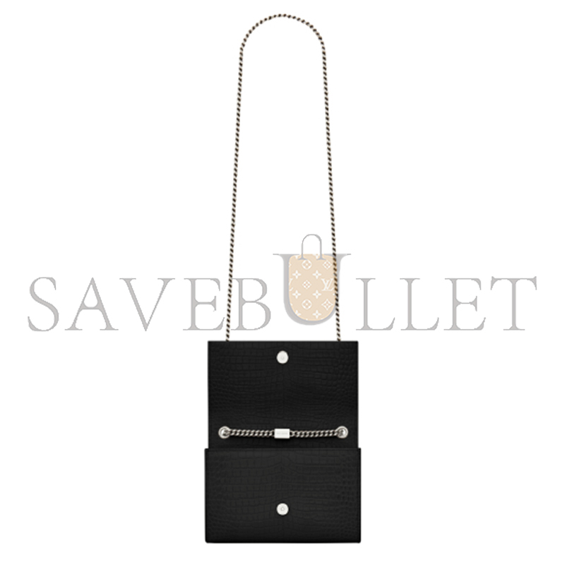 YSL KATE SMALL TASSEL IN CROCODILE-EMBOSSED LEATHER 474366DND0N1000 (20*12.5*5cm)