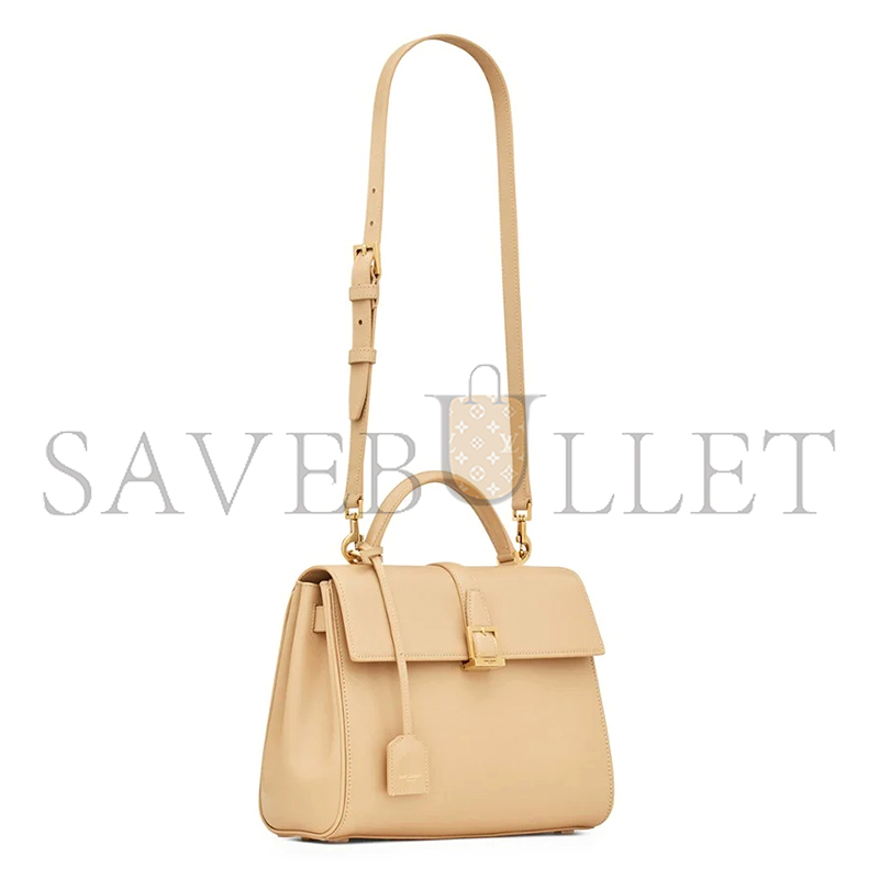 YSL LE FERMOIR SMALL TOP HANDLE BAG IN SHINY LEATHER 6869822ZA0W9141 (25*19.5*10.5cm)