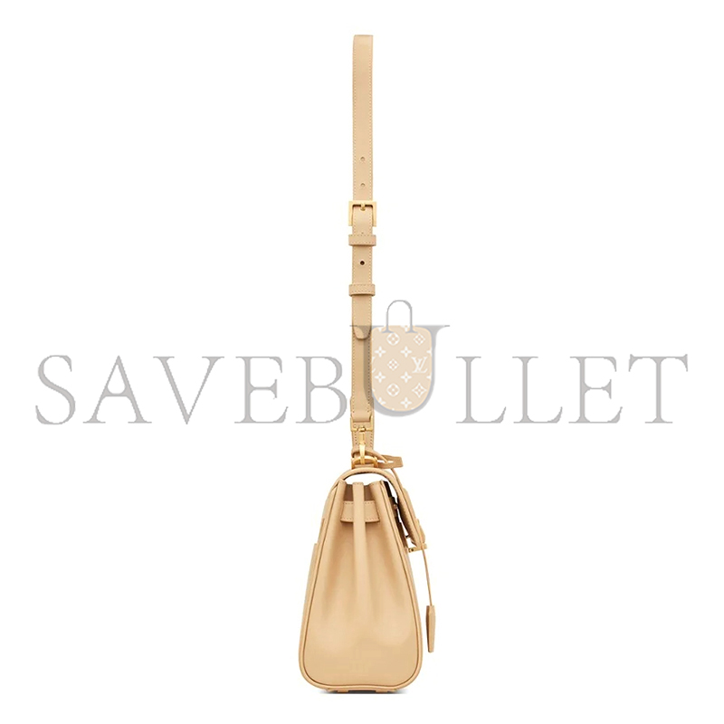 YSL LE FERMOIR SMALL TOP HANDLE BAG IN SHINY LEATHER 6869822ZA0W9141 (25*19.5*10.5cm)