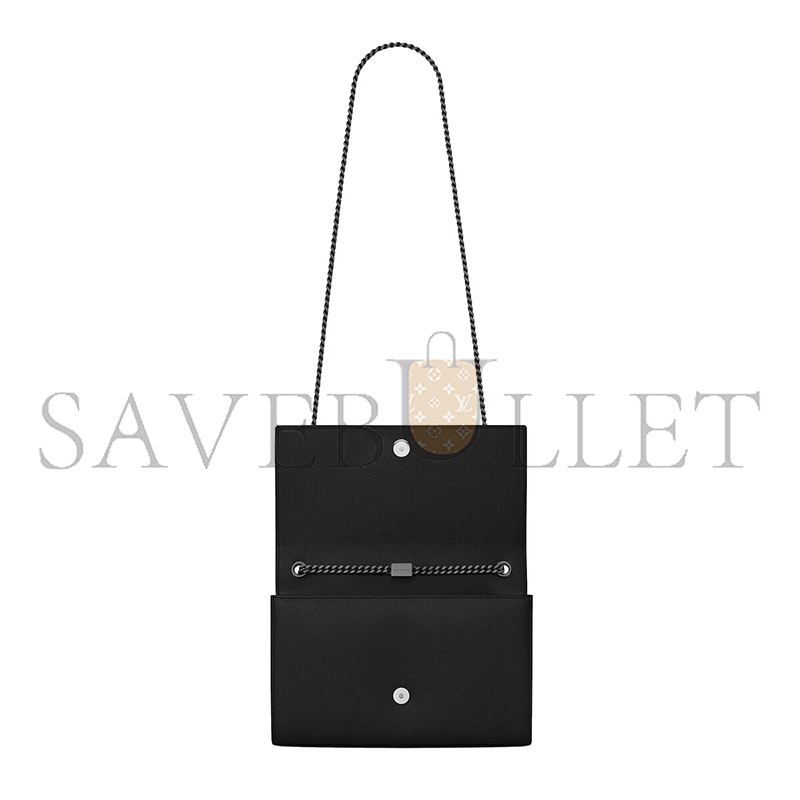 YSL KATE MEDIUM IN GRAIN DE POUDRE EMBOSSED LEATHER 364021BOW0U1000 (24*14.5*5.5cm)